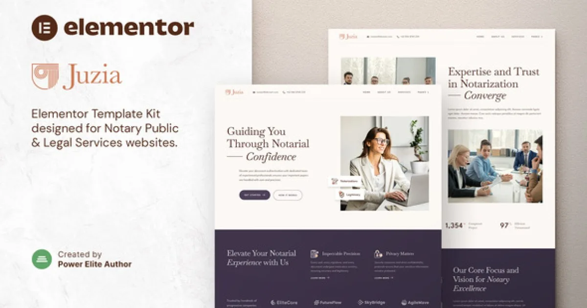 Juzia – Notary Public & Legal Services Elementor Template Kit