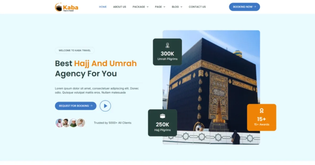 Kaba – Umrah & Hajj Tour Travel Elementor Pro Template Kit