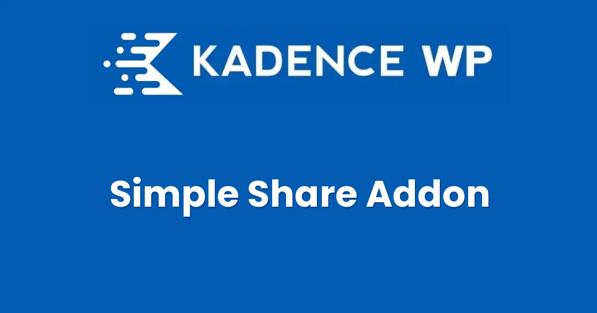 Kadence Simple Share Addon