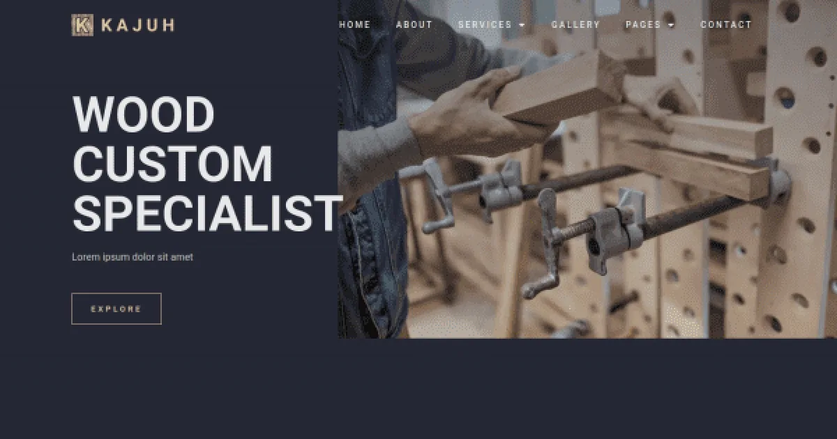 Kajuh – Carpenter Elementor Template kit
