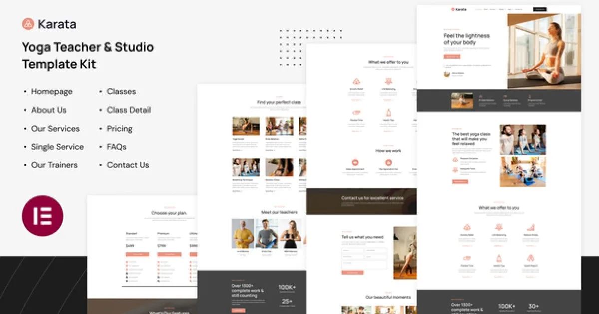 Karata – Yoga Teacher & Studio Elementor Template Kit