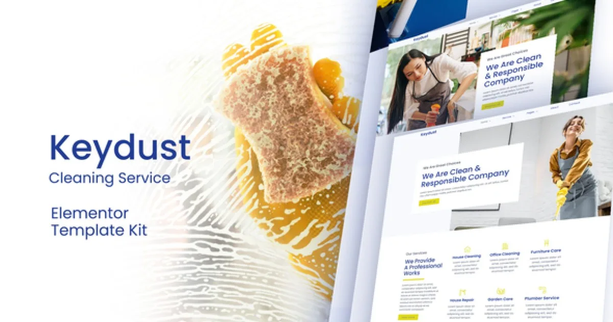 Keydust – Cleaning Service Elementor Template Kit