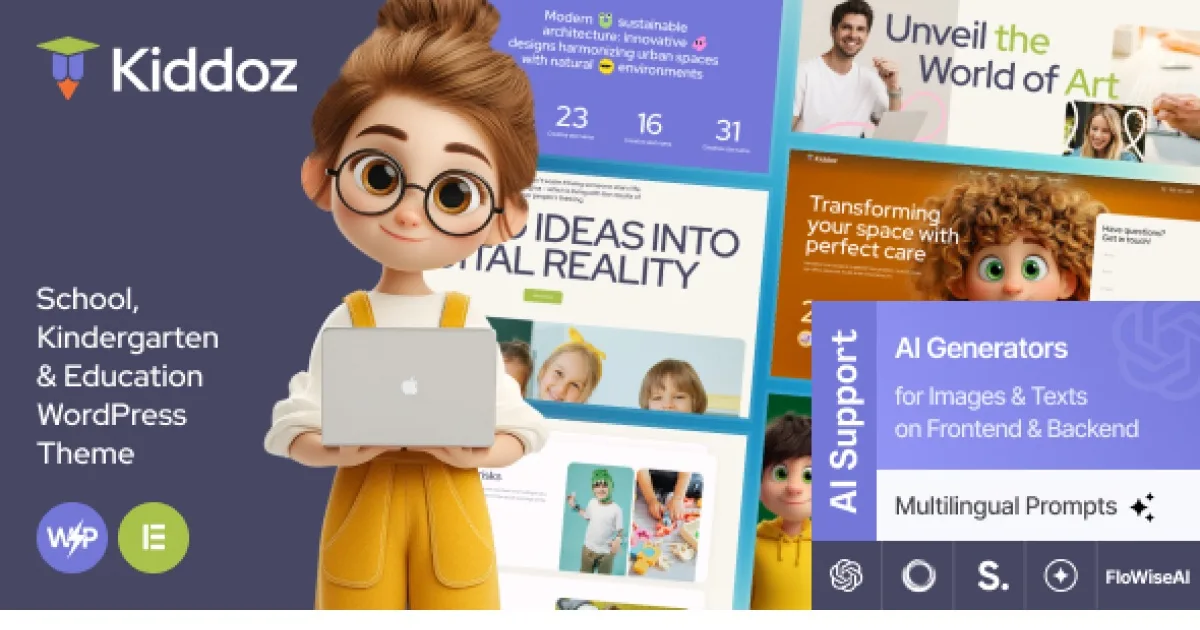 Kiddoz – School, Kindergarten & Education WordPress Theme - Official Release Preview