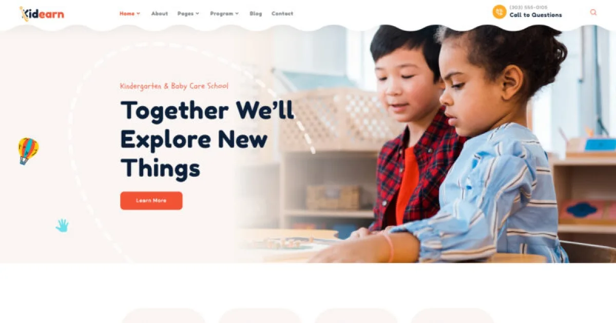 Kidearn – Kindergarten & Baby Care Elementor Template Kit