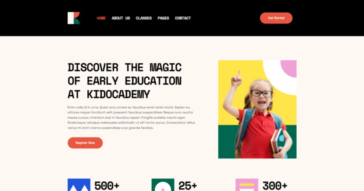 Kidocademy – Kindergarten & Preschool Elementor Template Kits