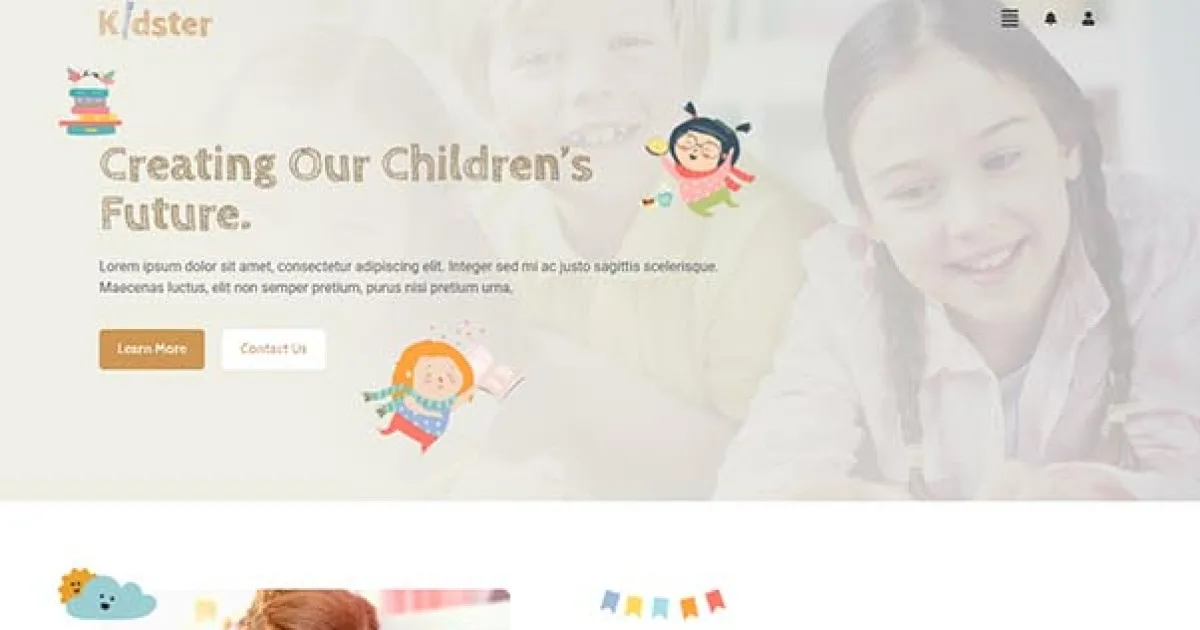 Kidster – Preschool & Childcare Elementor Template Kit