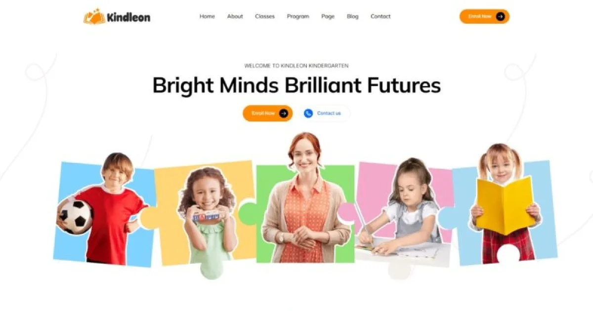 Kindleon – Kindergarten & Child Care Elementor Template Kit