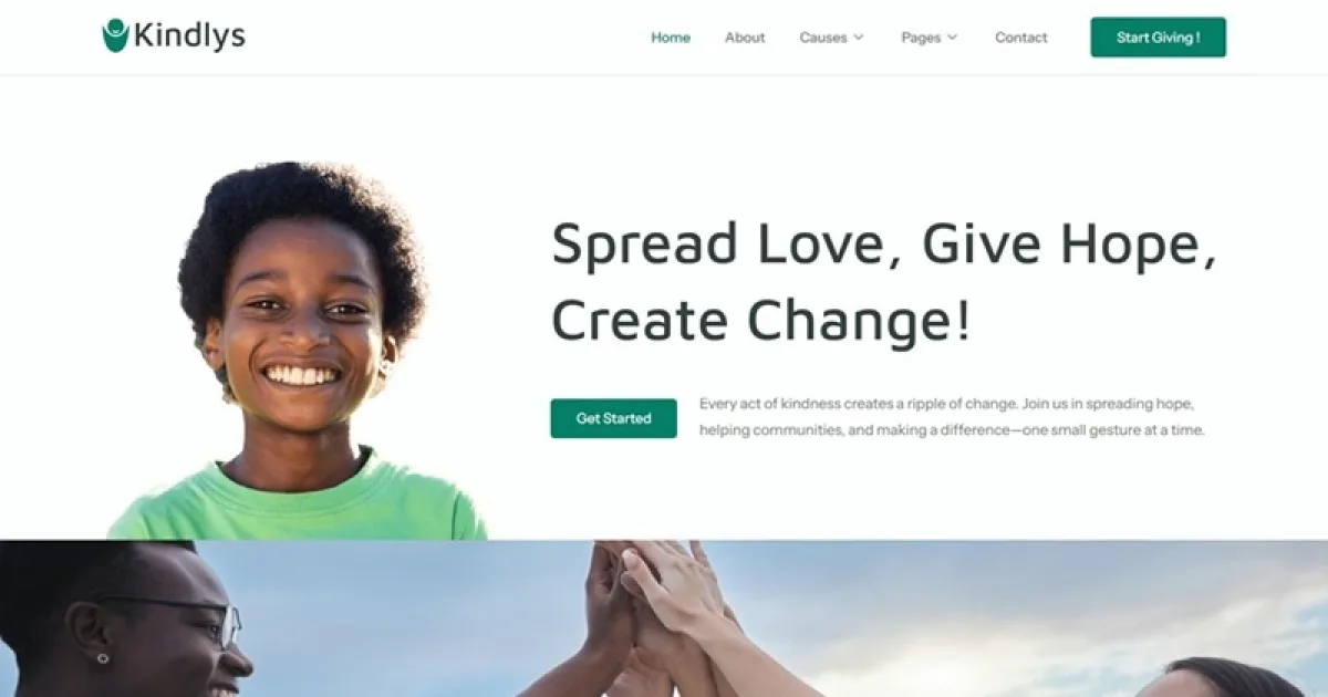Kindlys – Charity Fundraising & Volunteer Elementor Template Kit