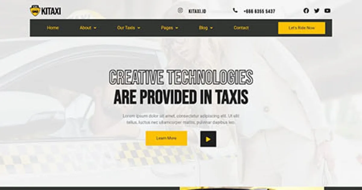 Kitaxi – Online Taxi Booking Elementor Template Kit
