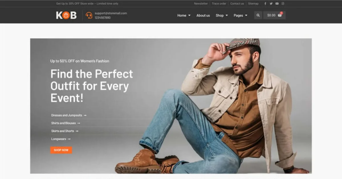 Kob – E-Commerce Elementor Pro Template Kit