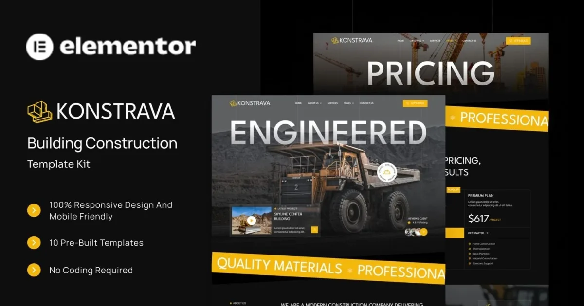 Konstrava – Building Construction Elementor Template Kit