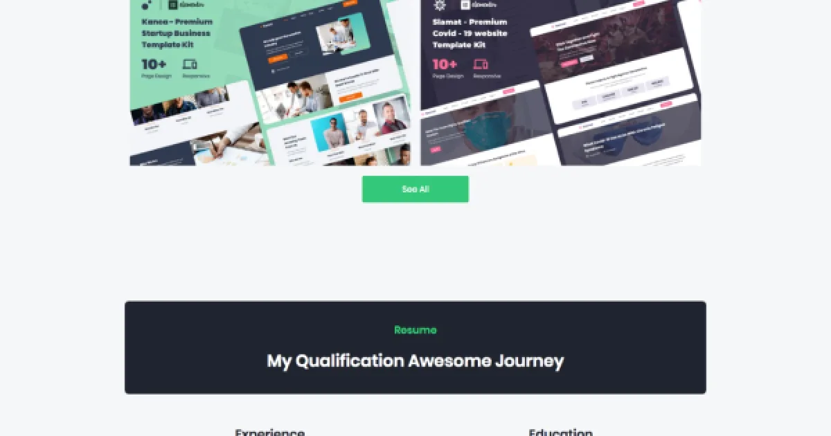 Kulo – Professional Resume Elementor Template Kit