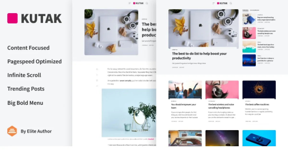 Kutak – Minimal Blog WordPress Theme 
