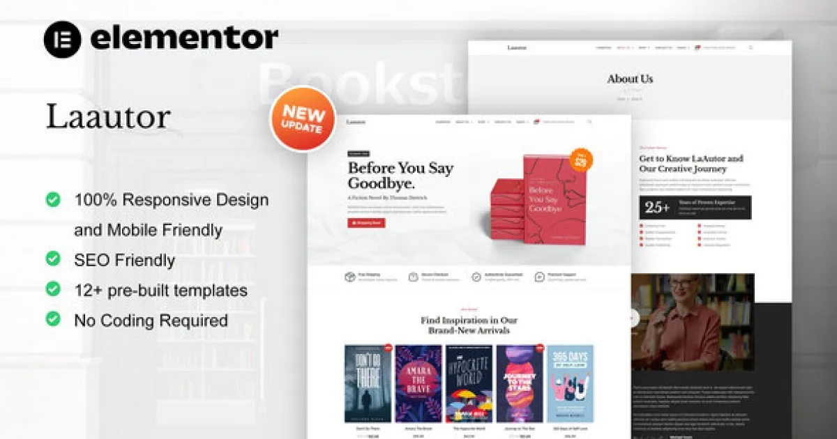 LaAutor – Author & Publisher Elementor Template Kit - Official Release Preview