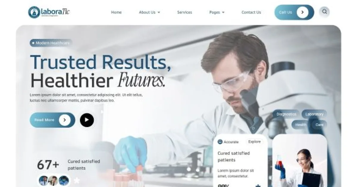 Laboratic – Laboratory Diagnostics Elementor Template Kit