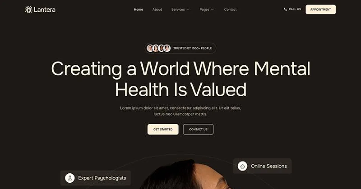 Lantera – Psychologist & Mental Health Elementor Template Kit