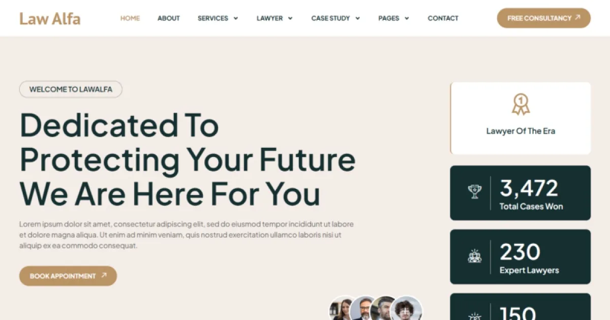 LawAlfa – Law Firm & Lawyers Elementor Pro Template Kit