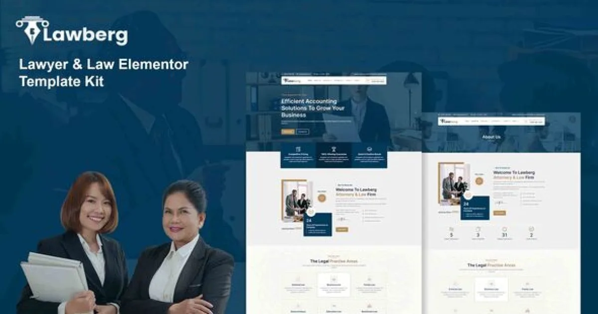 Lawberg – Lawyer & Legal Firm Elementor Template Kit