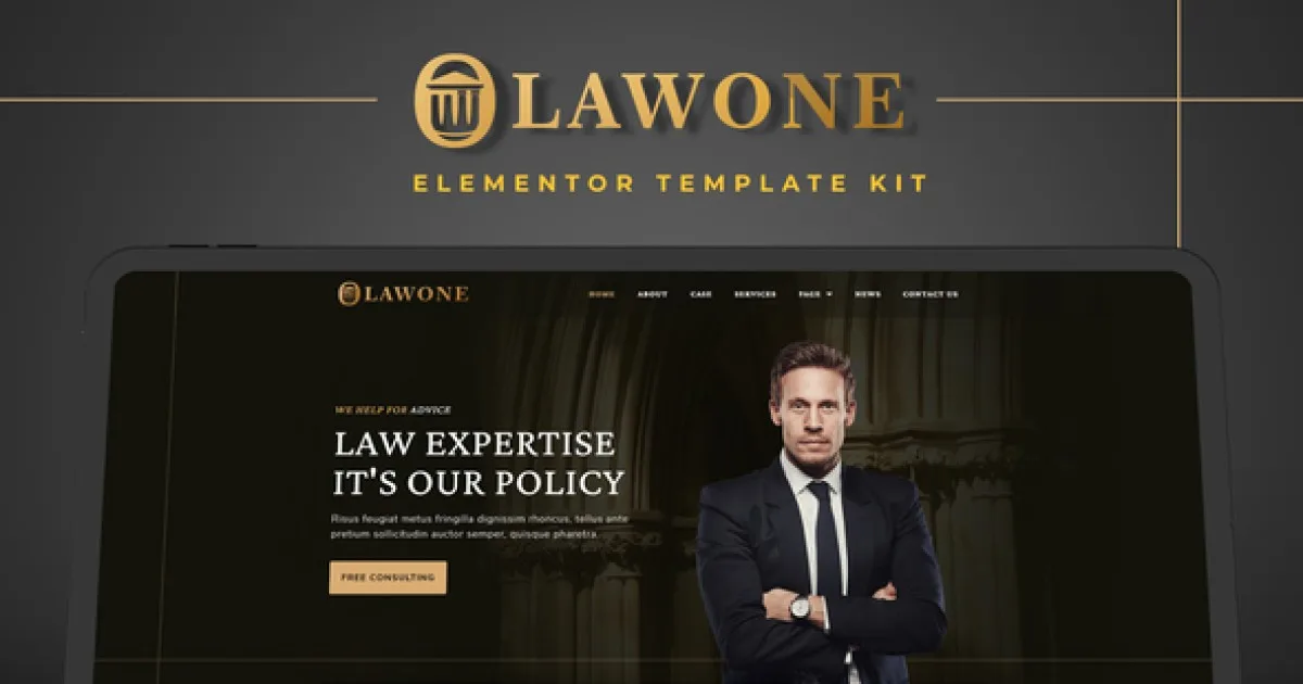 Lawone – Legal & Law Firm Elementor Template Kit