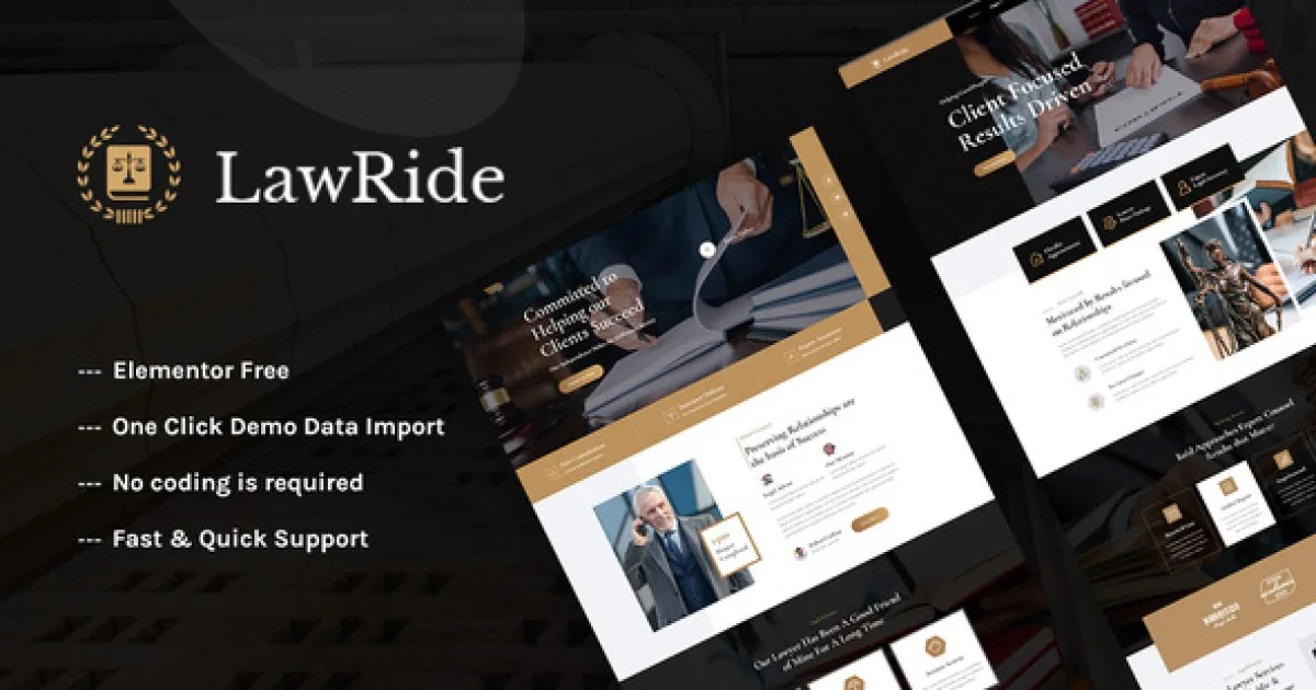 Lawride – Lawyer & Law Firm Elementor Template Kit