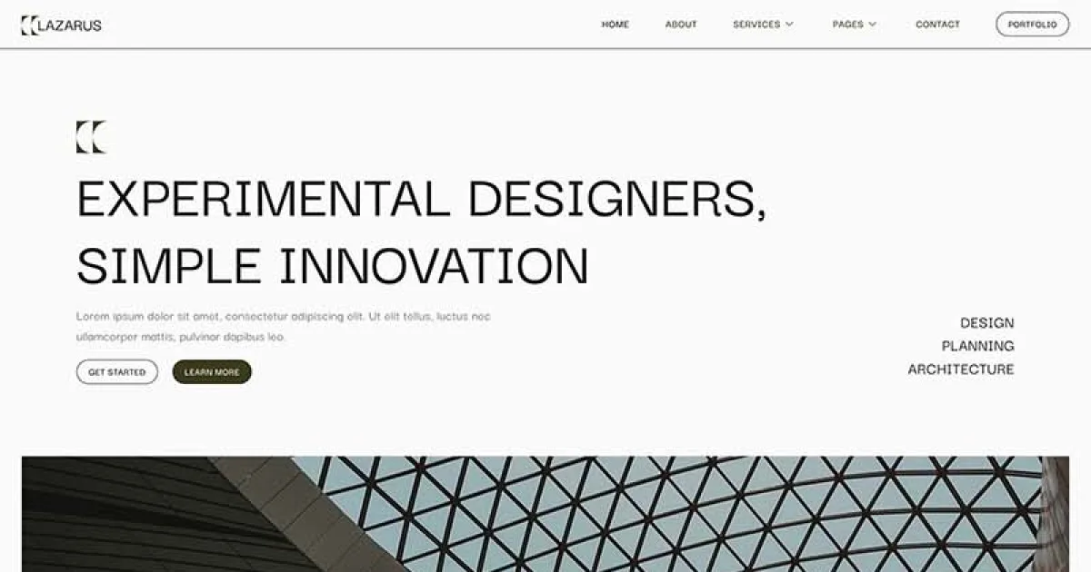 Lazarus – Architecture & Interior Design Elementor Template Kit