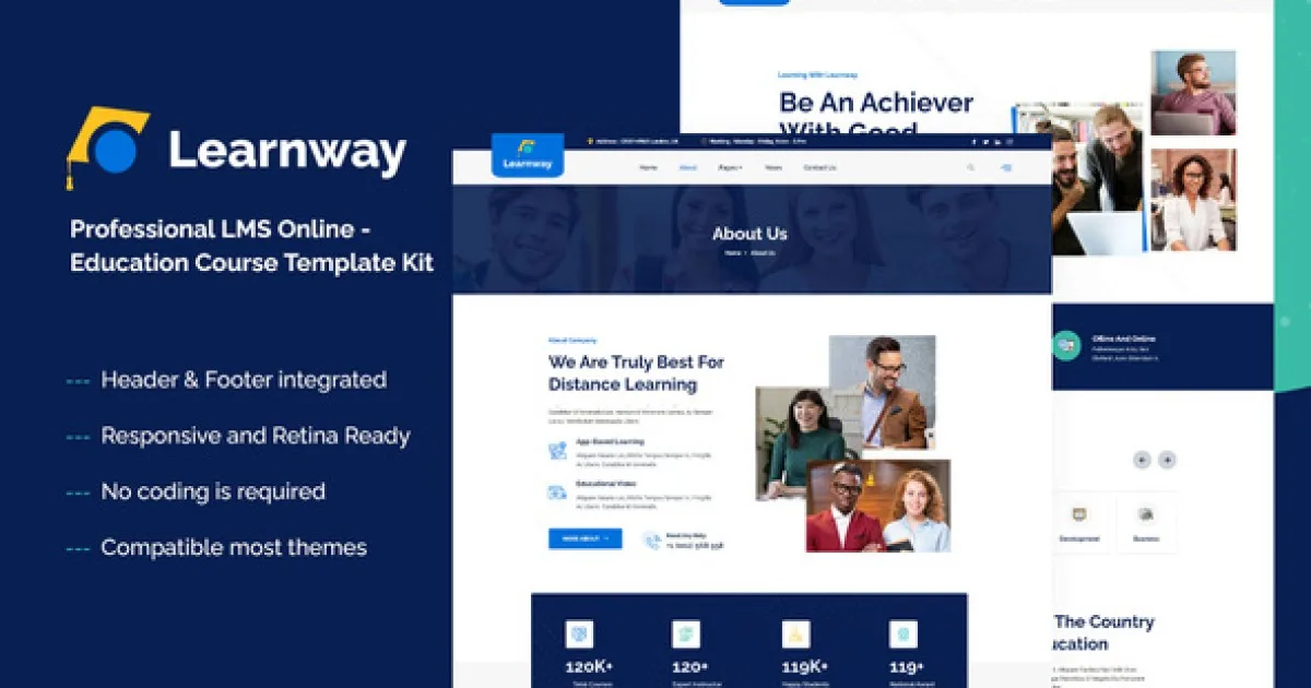 Learnway – Professional Online Education Courses Elementor Template Kit - Official Release Preview