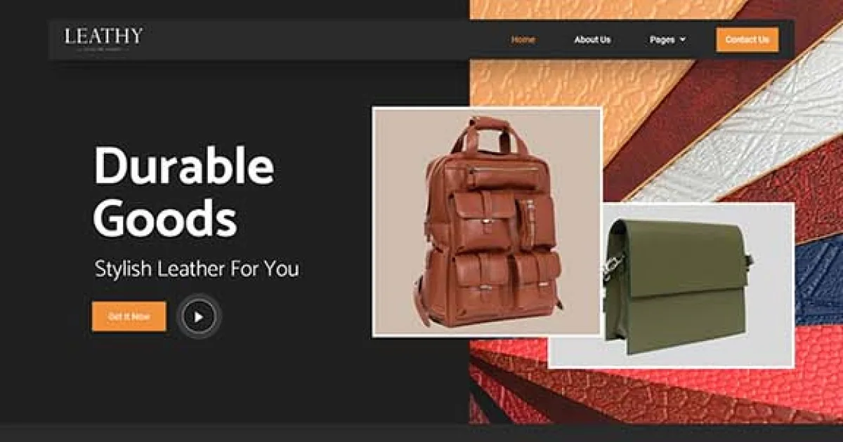 Leathy – Leather Workshop Elementor Template Kit