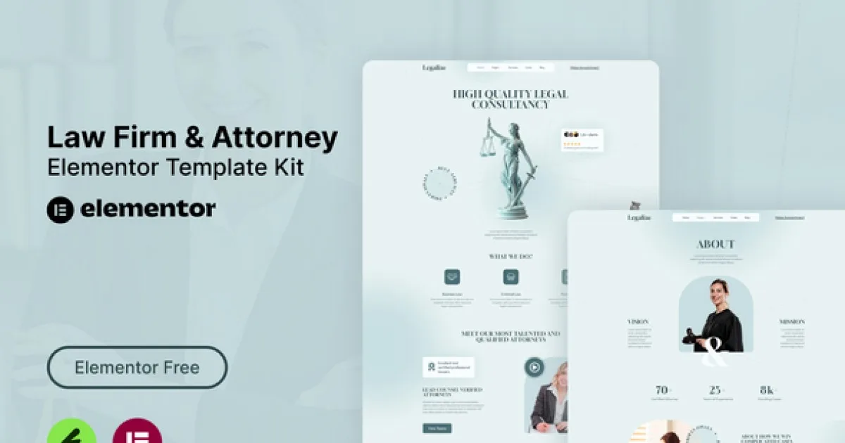 Legalize – Law Firm & Attorney Elementor Template Kit