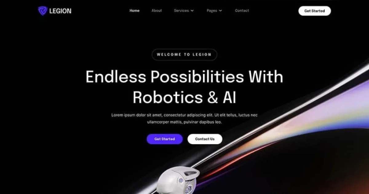 Legion – Artificial Intelligence & Robotics Elementor Template Kit
