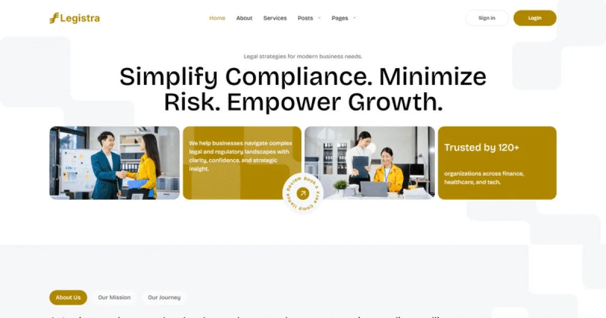 Legistra – Legal & Compliance Consulting Elementor Template Kit