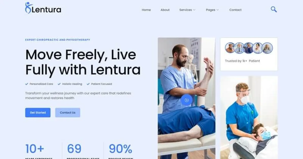 Lentura – Chiropractic & Physiotherapy Elementor Template Kit