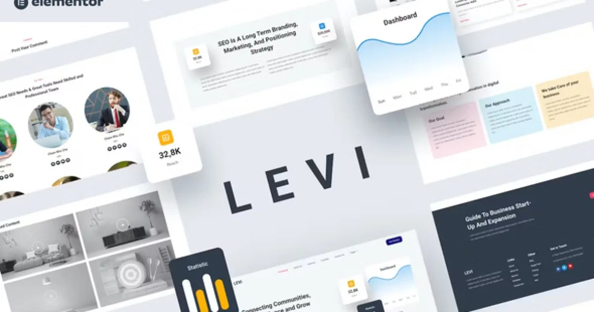 Levi – Digital Marketing Elementor Template Kit - Official Release Preview