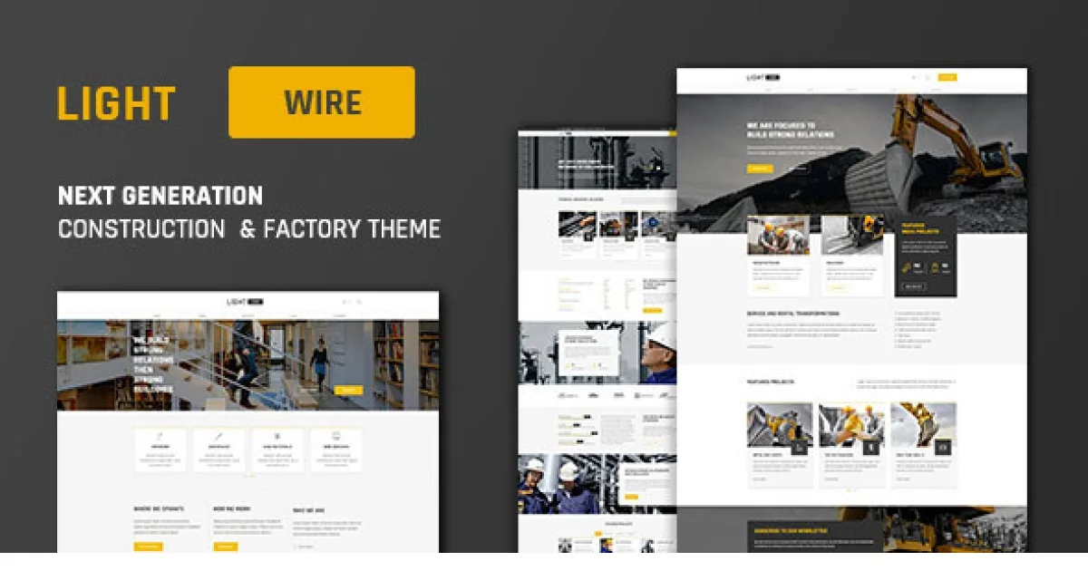 Lightwire Theme – Construction And Industry Theme