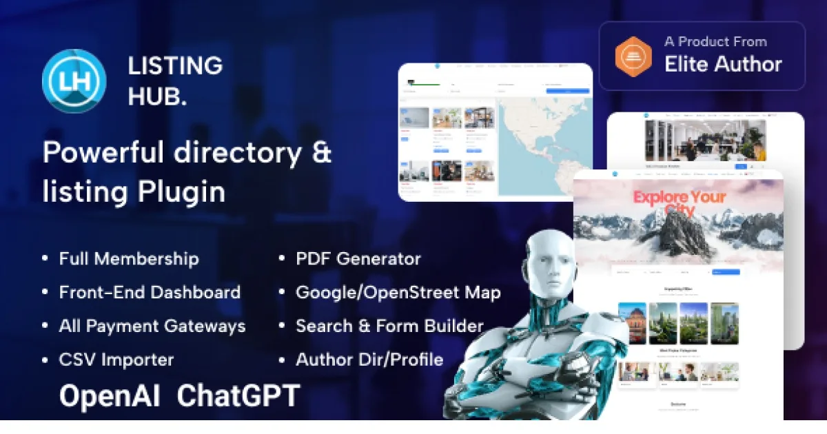 ListingHub Plugin – WordPress Business Directory Listing Plugin