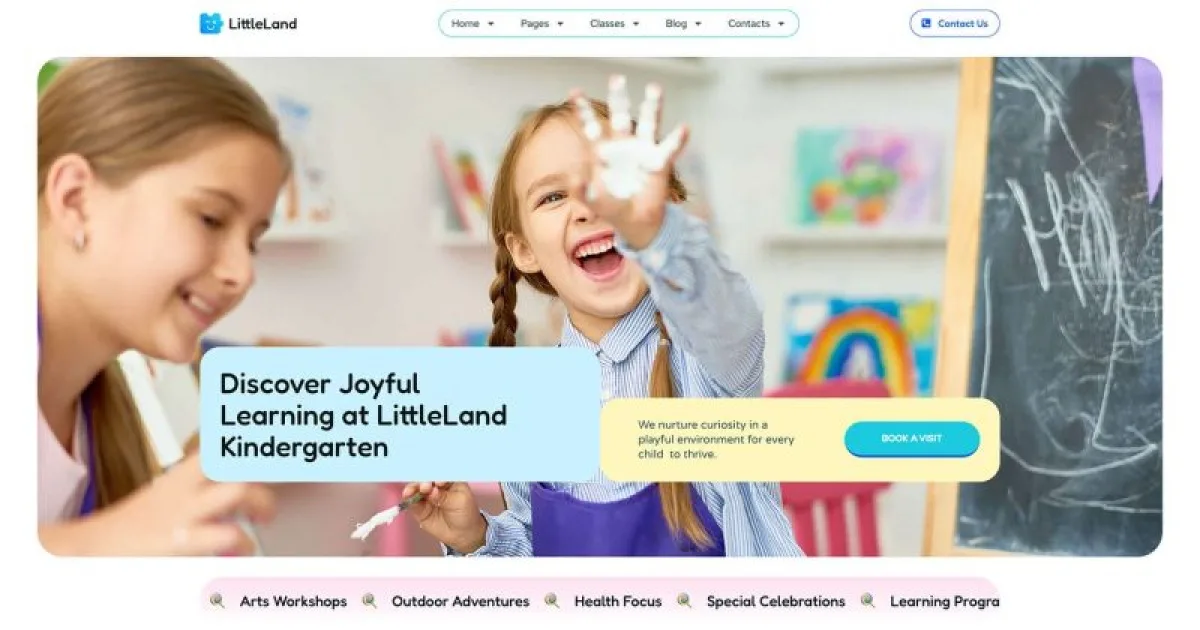 LittleLand – Kindergarten Template Elementor Pro Template Kit