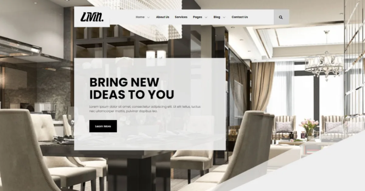 Livin – Interior Design & Architecture Elementor Template Kit