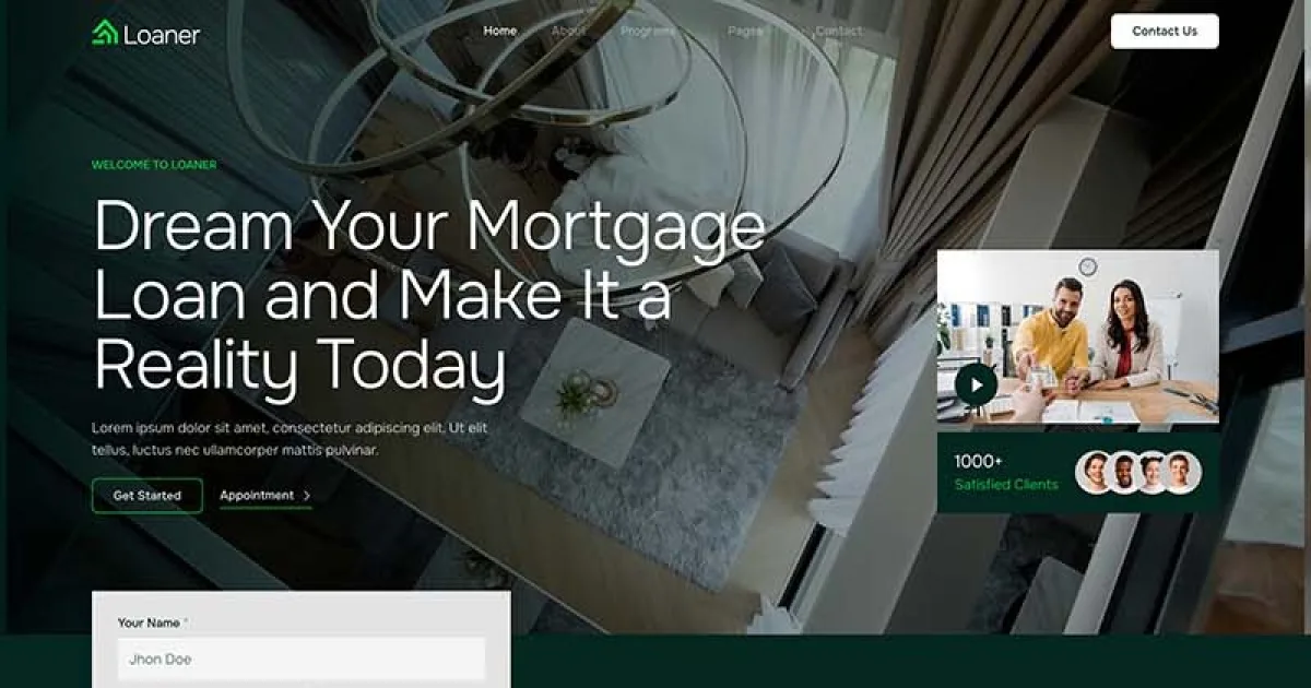 Loaner – Home Loan and Mortgage Elementor Template Kit