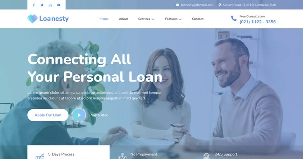 Loanesty – Loan Company & Banking Elementor Template Kit