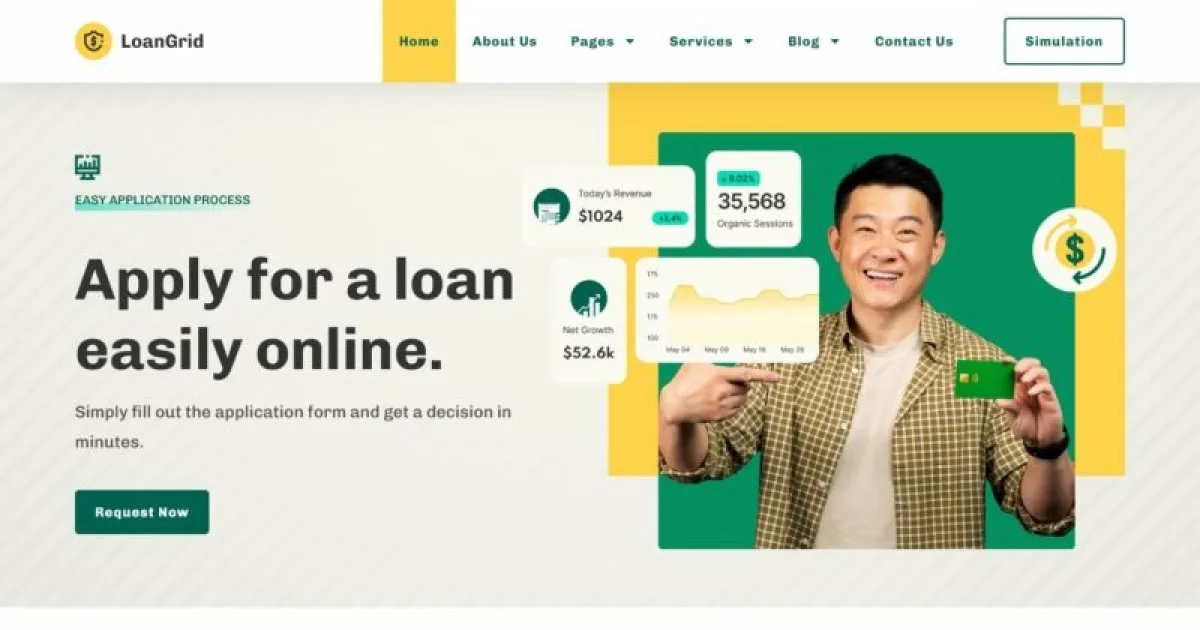 LoanGrid – Loans & Financing Elementor Template Kit