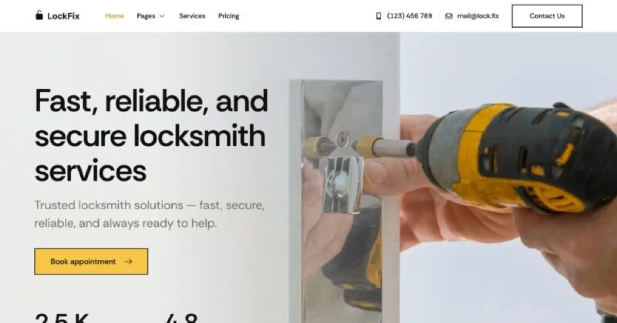 LockFix – Locksmith & Key Maker Service Elementor Template Kit