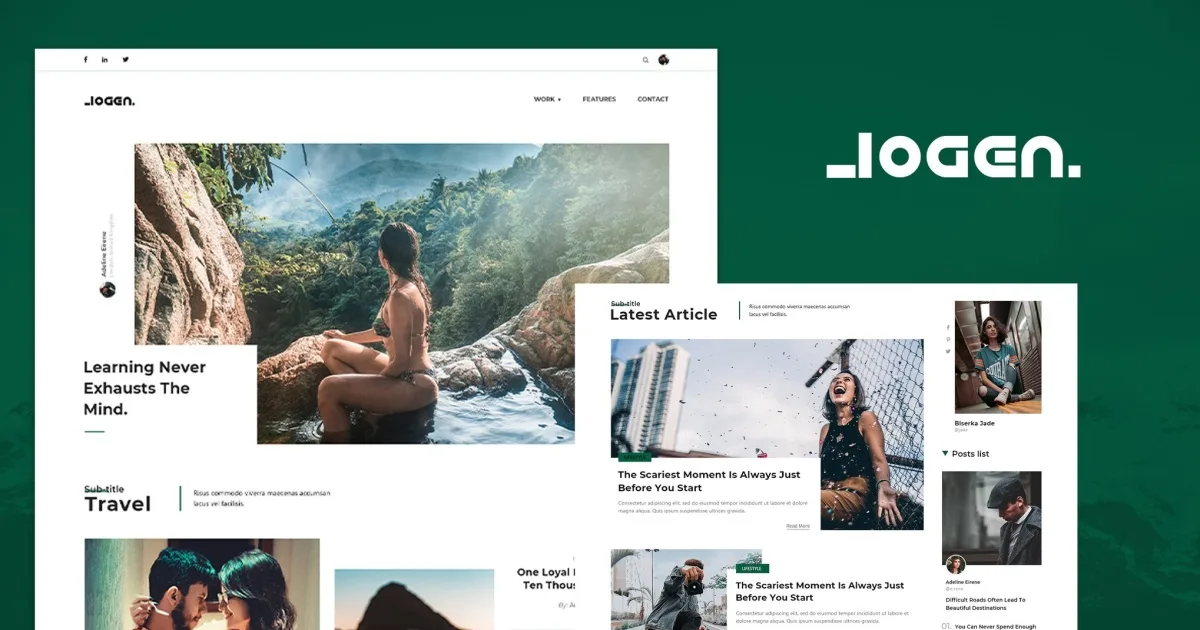 Logen – Lifestyle Blog Elementor Pro Template Kit