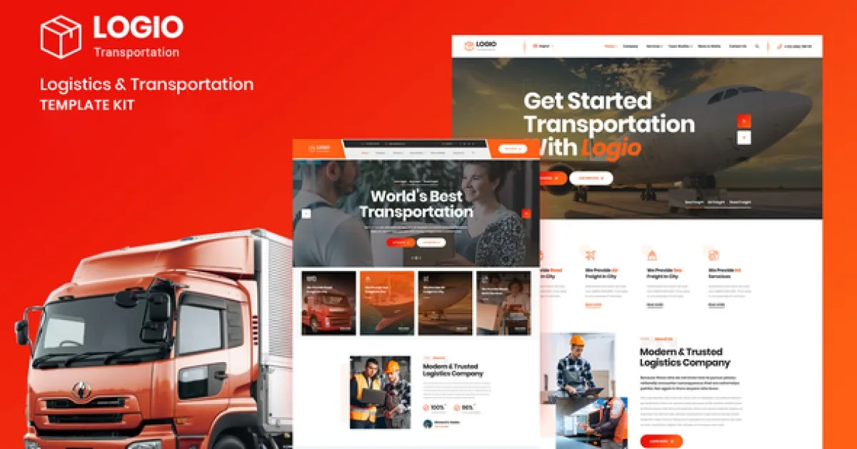 Logio – Logistics & Transportation Elementor Template Kit - Official Release Preview