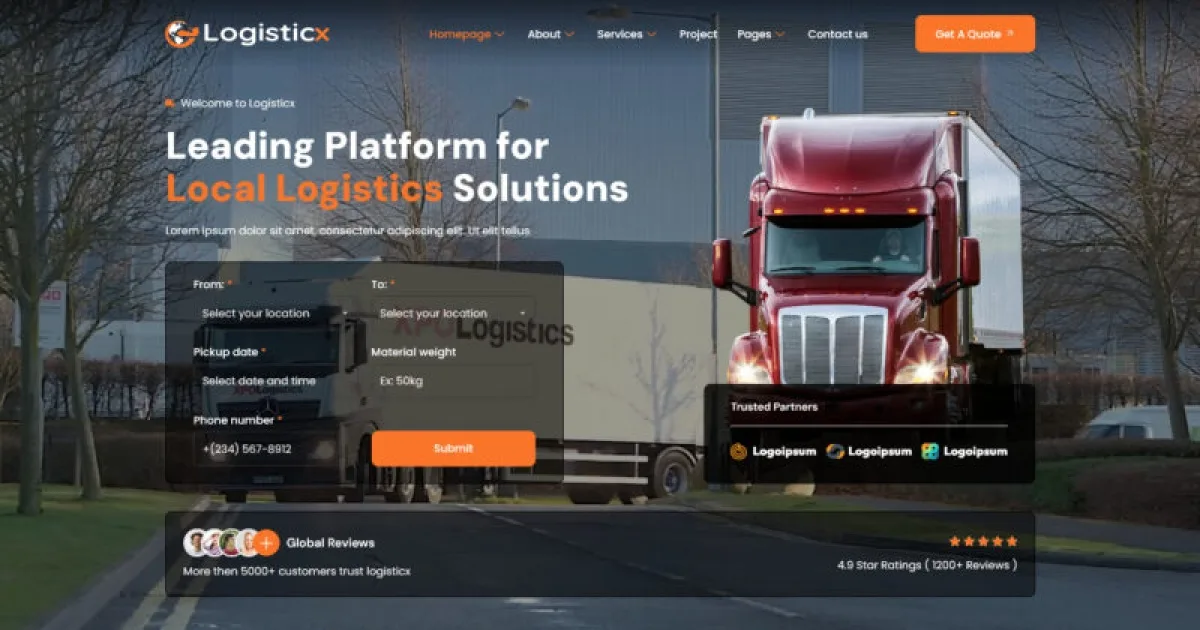 Logisticx – Logistics & Transportation Elementor Template Kit