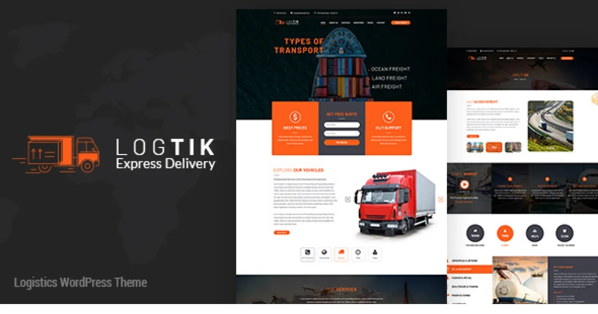 Logtik Theme – WP Logistics, Cargo Transportation Theme