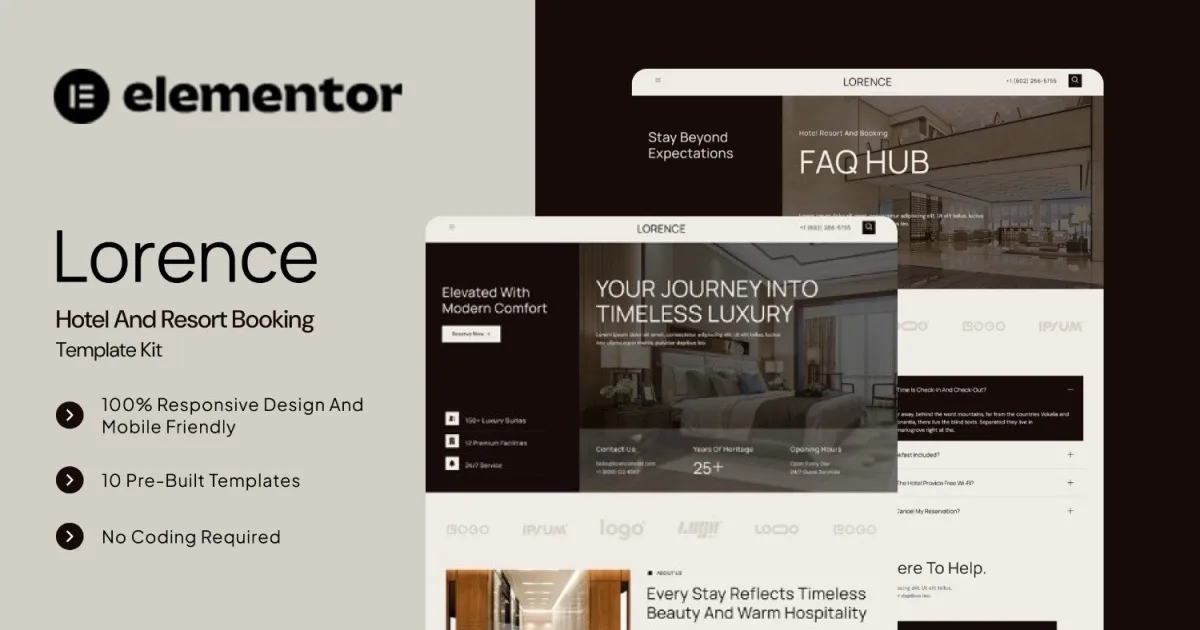 Lorence – Hotel & Resort Booking Elementor Template Kit