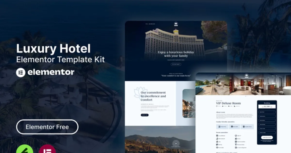 Lotuz – Luxury Hotel Elementor Template Kit