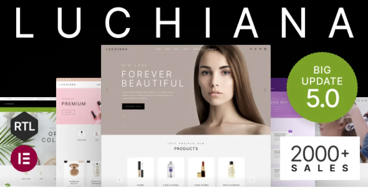 Luchiana Cosmetics Beauty Shop Theme