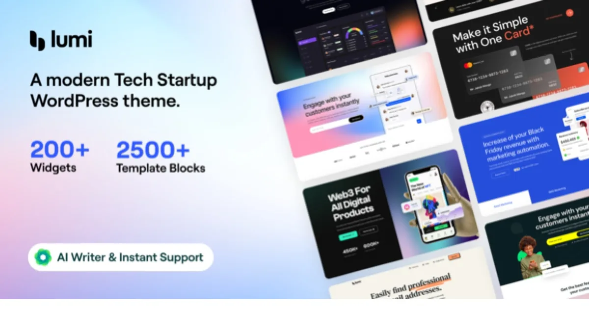 Lumi – Tech Startup WordPress Theme 