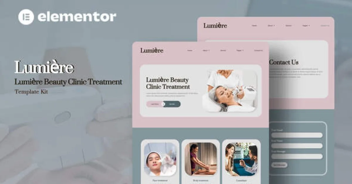 Lumiere – Beauty Clinic Treatment Elementor Template Kit
