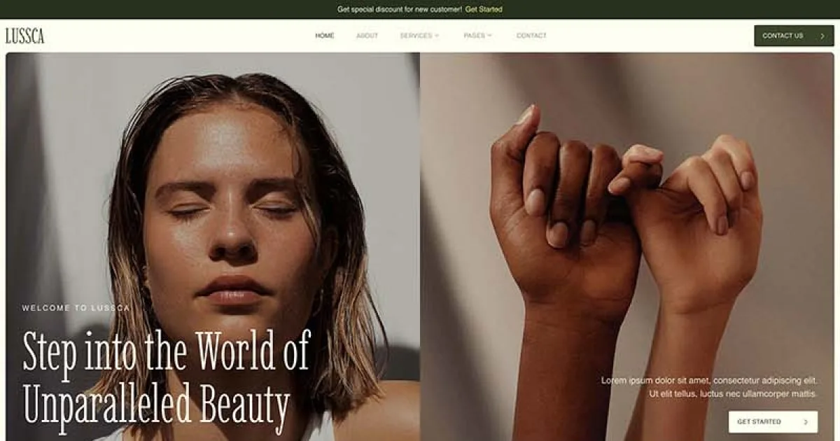 Lussca – Beauty Spa & Wellness Elementor Template Kit